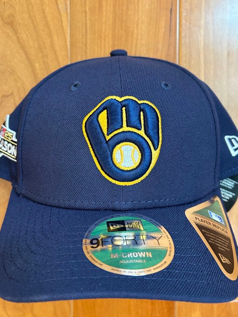 新品 ブリュワーズ2025ポストシーズン9FORTY M-CROWN キャップ