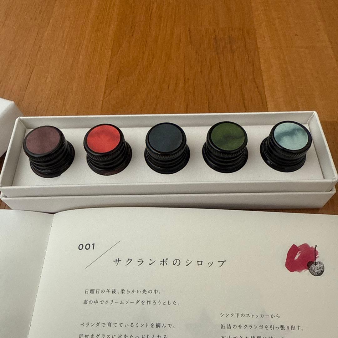 京都手書き市での文房具　インク　マスキングテープ　紙