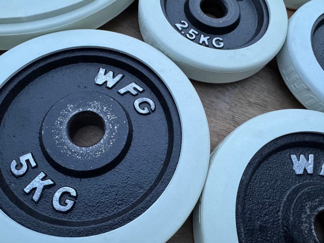 WILD FIT 85kg 16枚セット バーベル スチール プレート 15kg