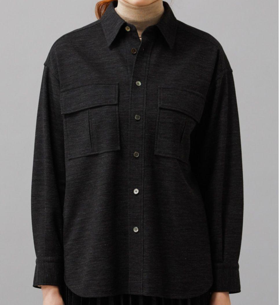 DEPAREILLE デパリエ　ウール混　シャツ　未使用タグつき