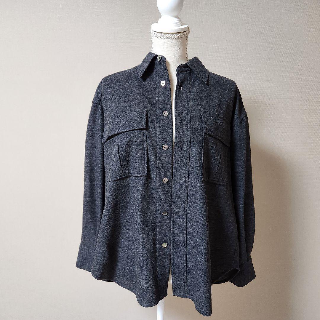 DEPAREILLE デパリエ　ウール混　シャツ　未使用タグつき