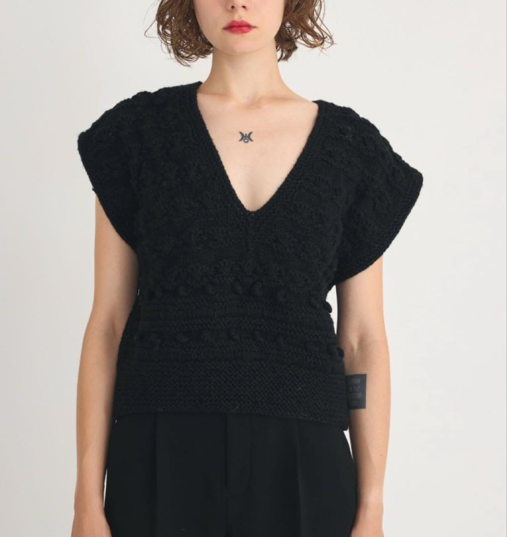 crinkle crinkle crinkle ハンドニット ニットベスト