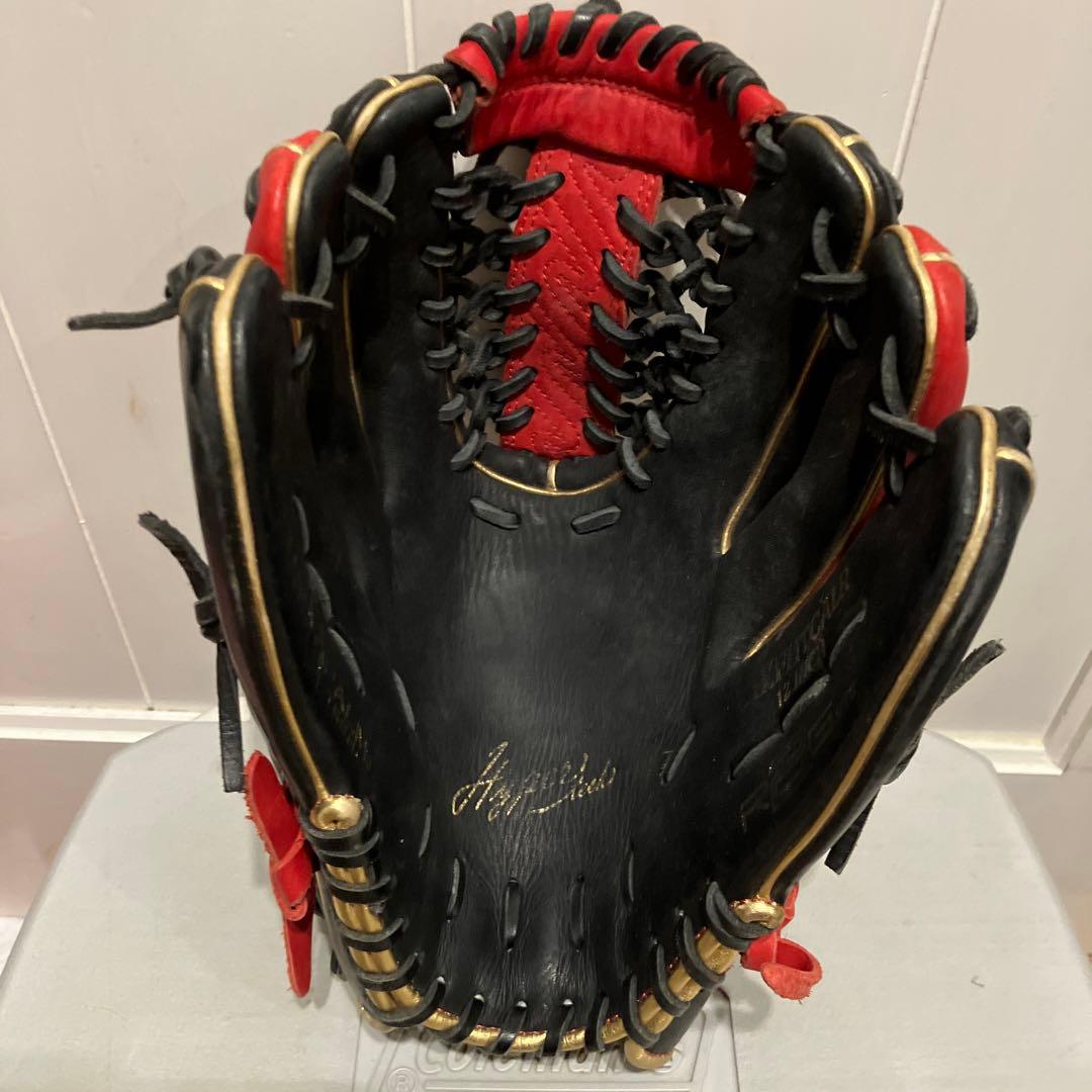 両投げ用軟式グローブ 12インチ 黒/赤