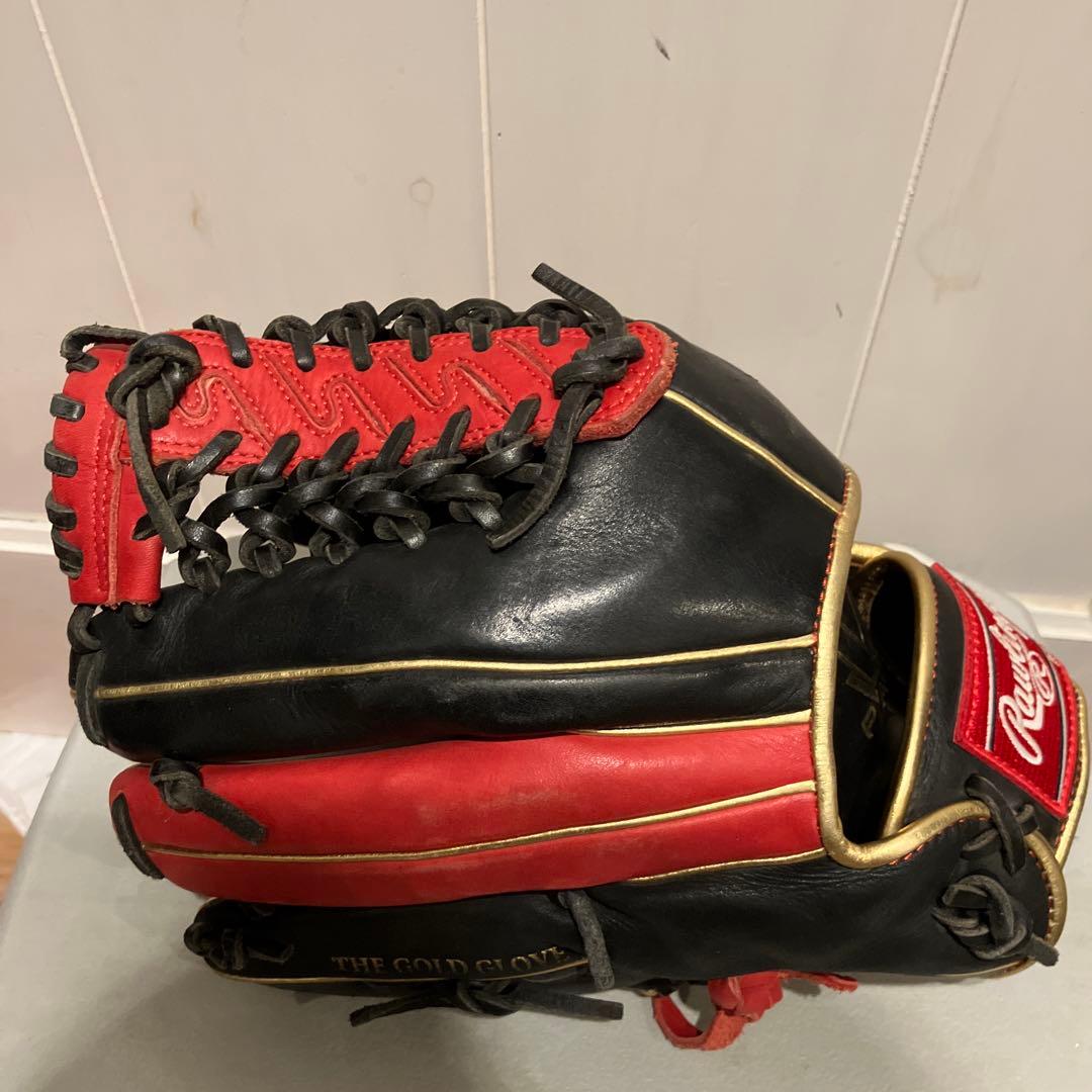 両投げ用軟式グローブ 12インチ 黒/赤