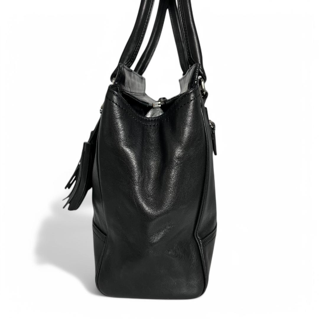 極美品　コーチ ビジネスバッグ　ハンド 通勤 通学 レザー ブラック A4