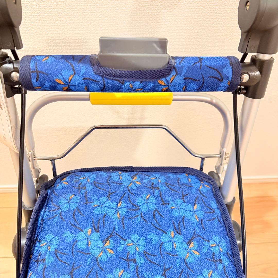 【須恵廣工業】美品　シルバーカー　スイートIII なでしこ紺 取説付き