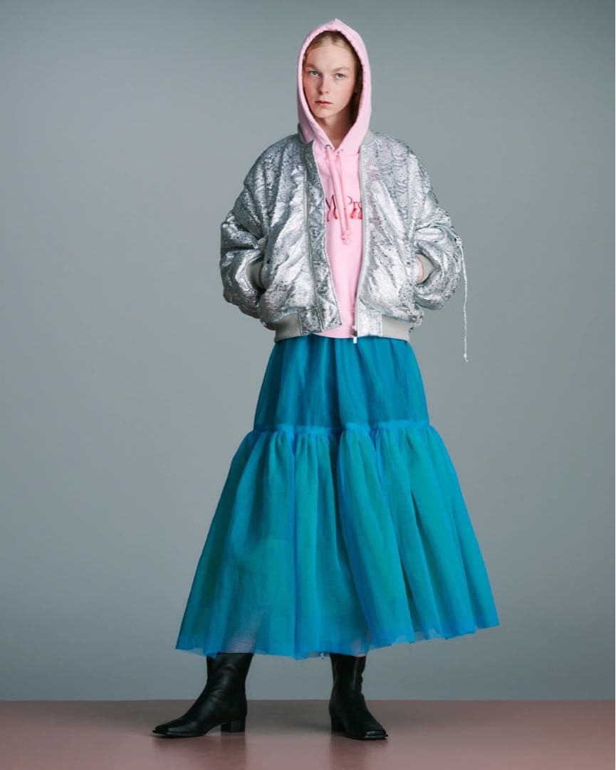 シルバー ボンバージャケット カジュアル