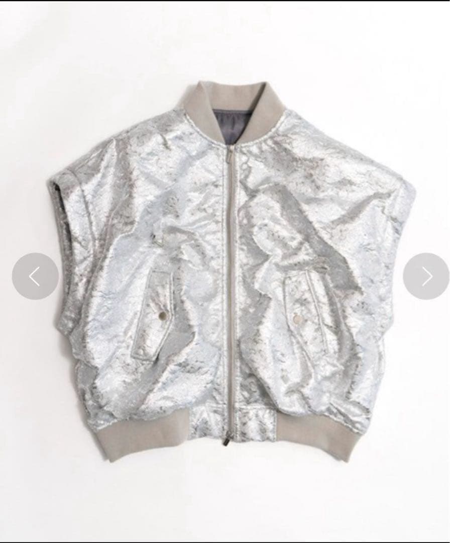 シルバー ボンバージャケット カジュアル