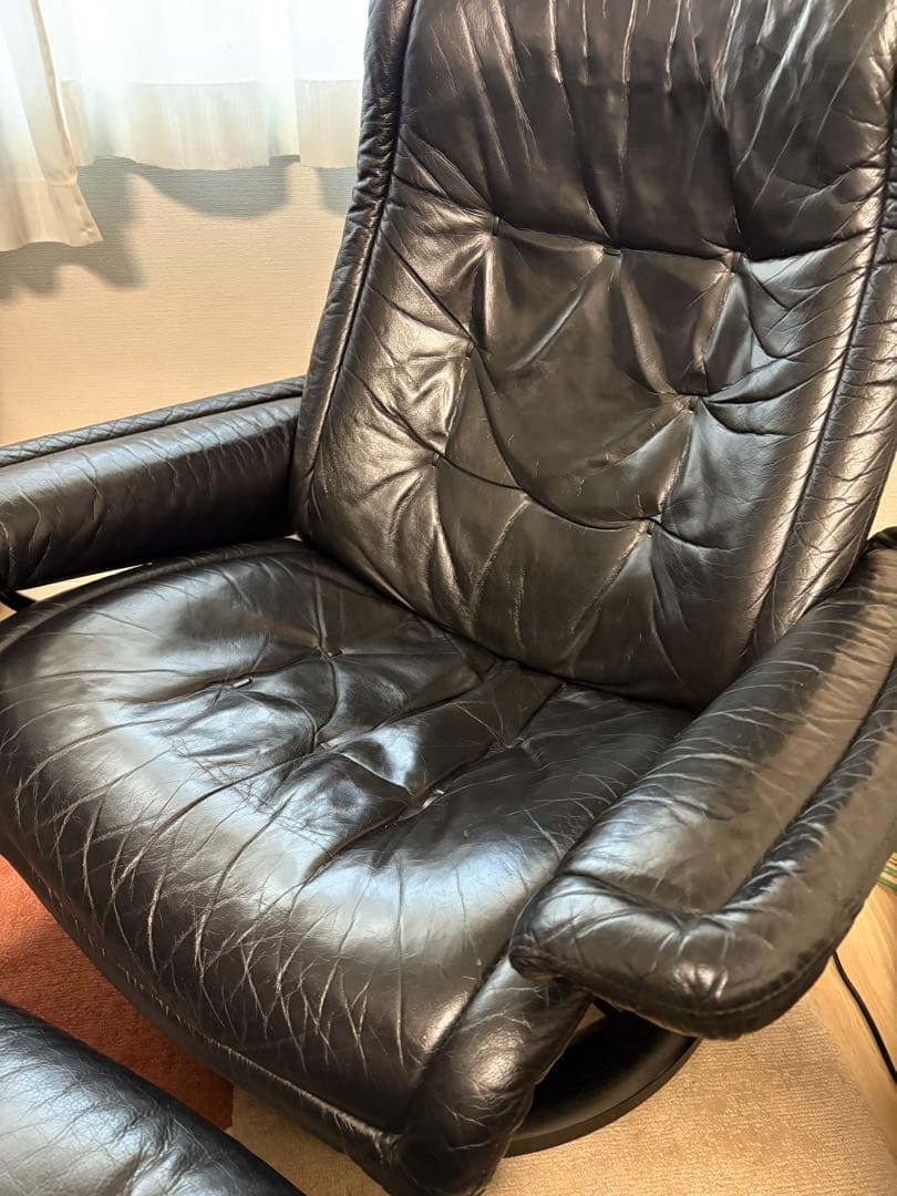 美品 Ｌサイズ エコーネス ロイヤル ブラック ストレスレス①