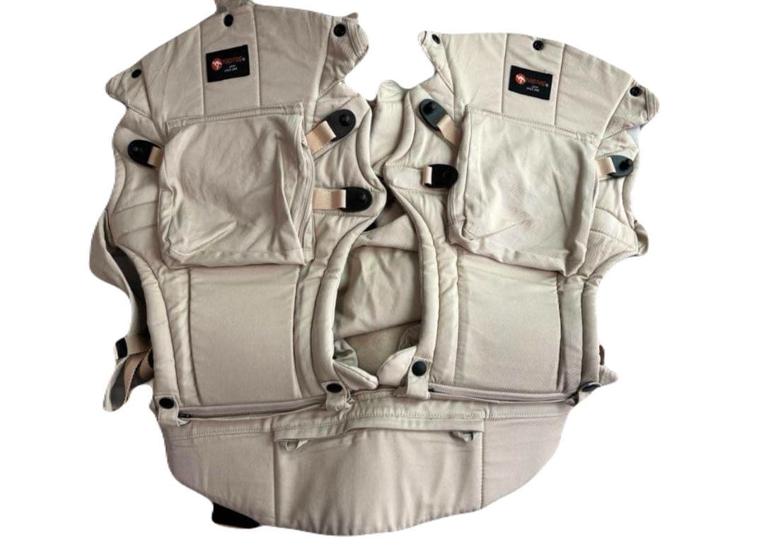 ナップナップ　双子抱っこ紐　ベージュ　ほぼ新品　美品