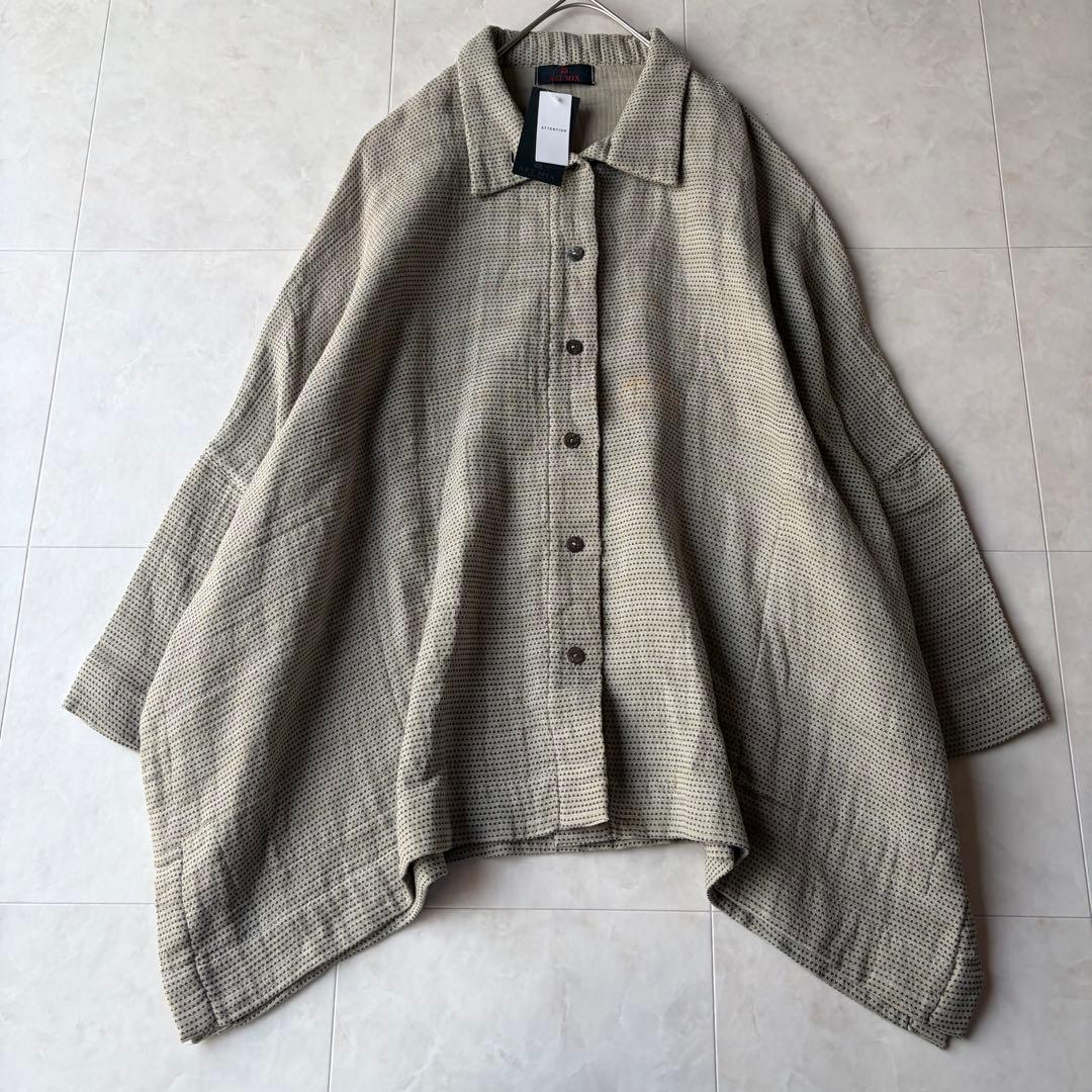 アートミックス ART MIX 変形 ビッグ チュニック M-L グレージュ