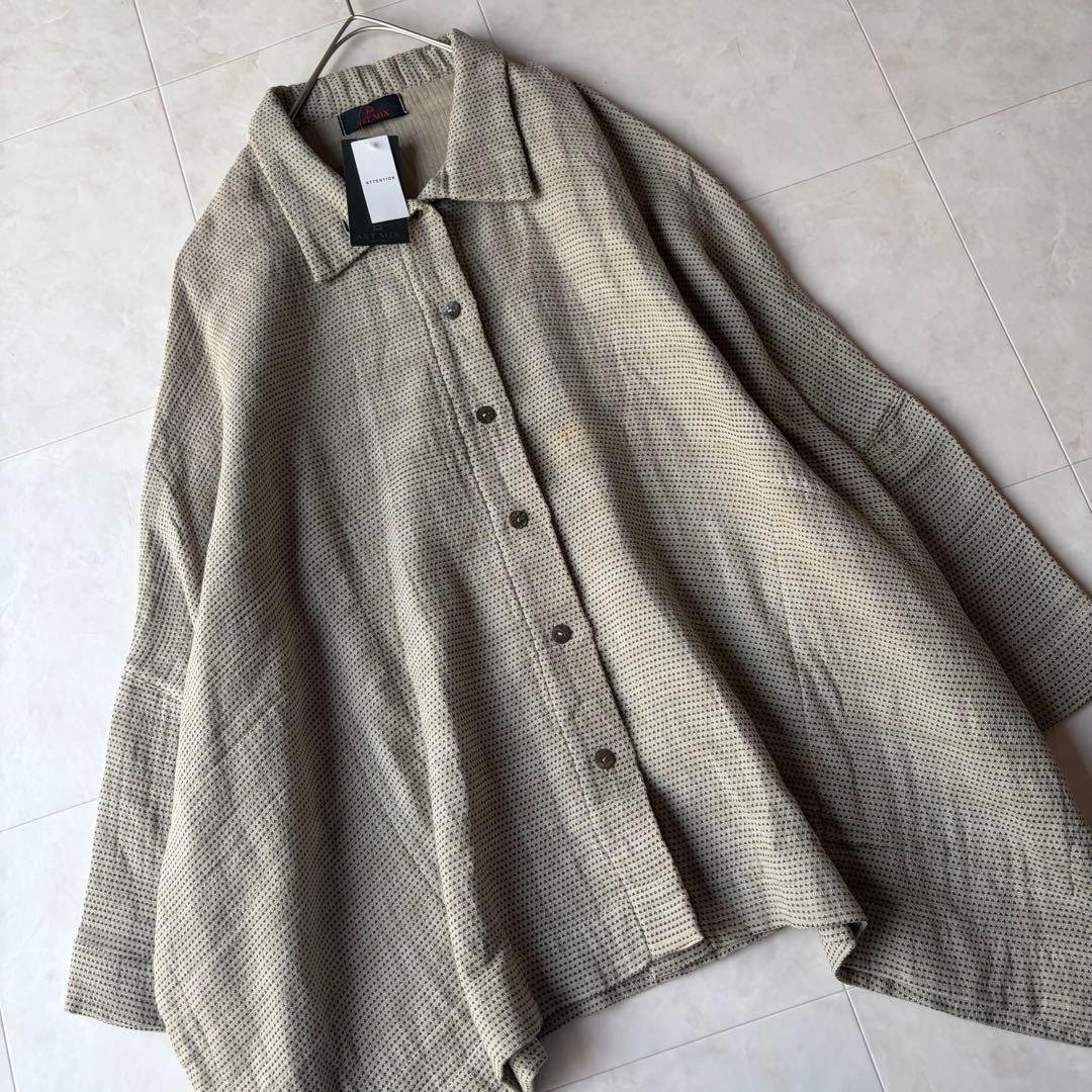 アートミックス ART MIX 変形 ビッグ チュニック M-L グレージュ