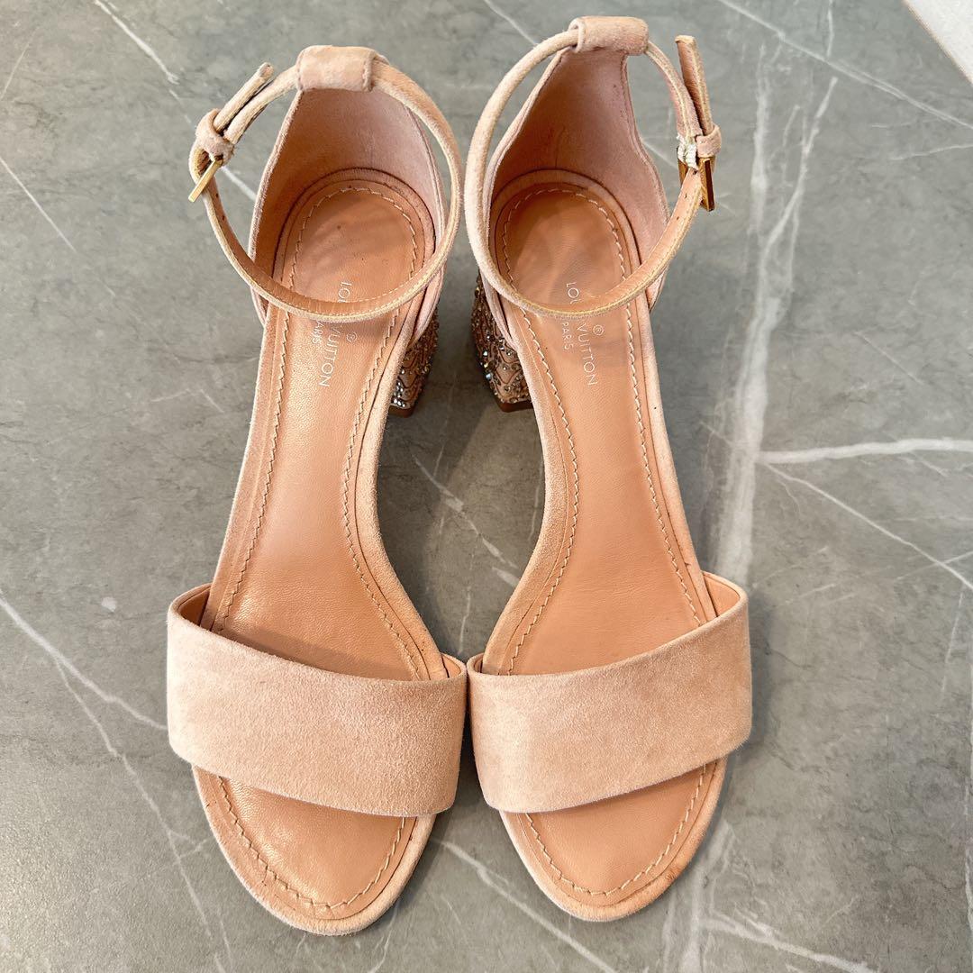 Louis Vuitton ベージュ スエード ミュール