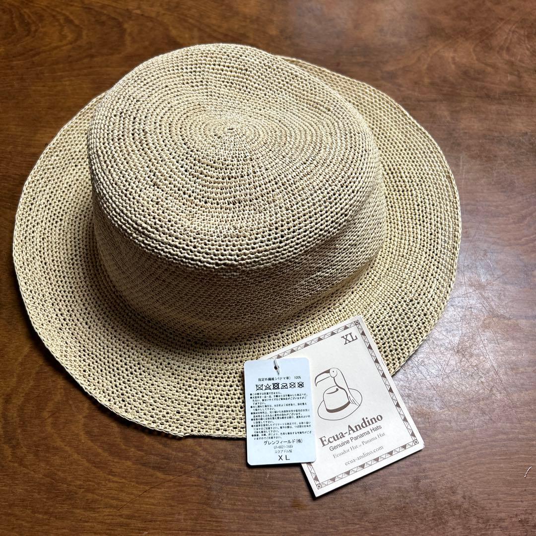 Ecua-Andino XL パナマ帽子　未使用　麦わら帽子