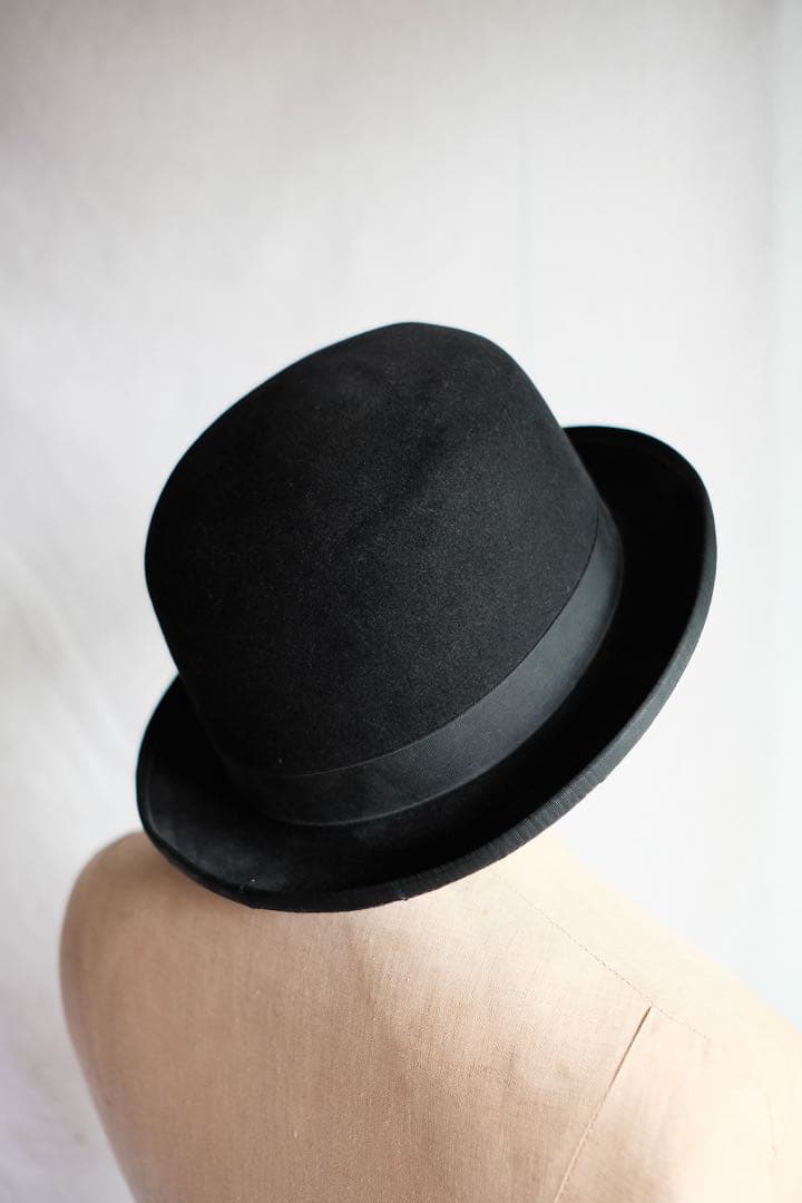 1930s アンティーク アメリカ ボーラーハット　7 1/2 ハット