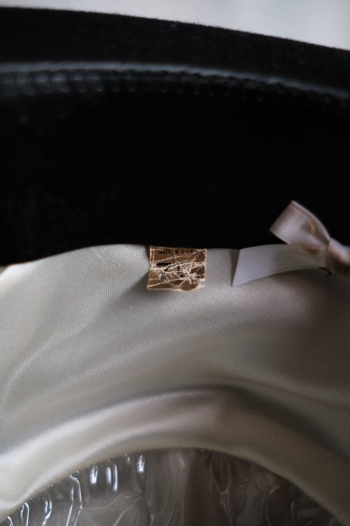 1930s アンティーク アメリカ ボーラーハット　7 1/2 ハット