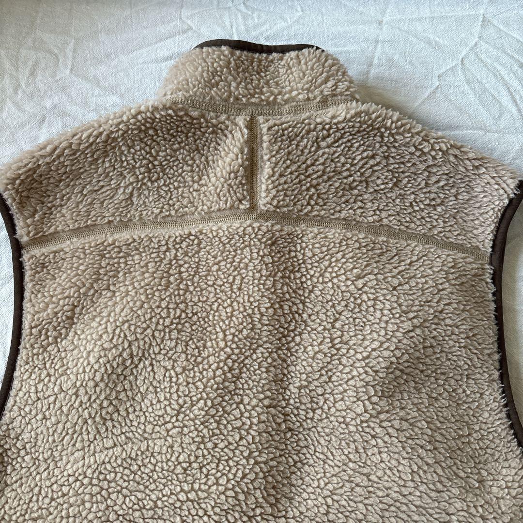 00s パタゴニア フリースベスト ベージュ ブラウン レトロx 23045