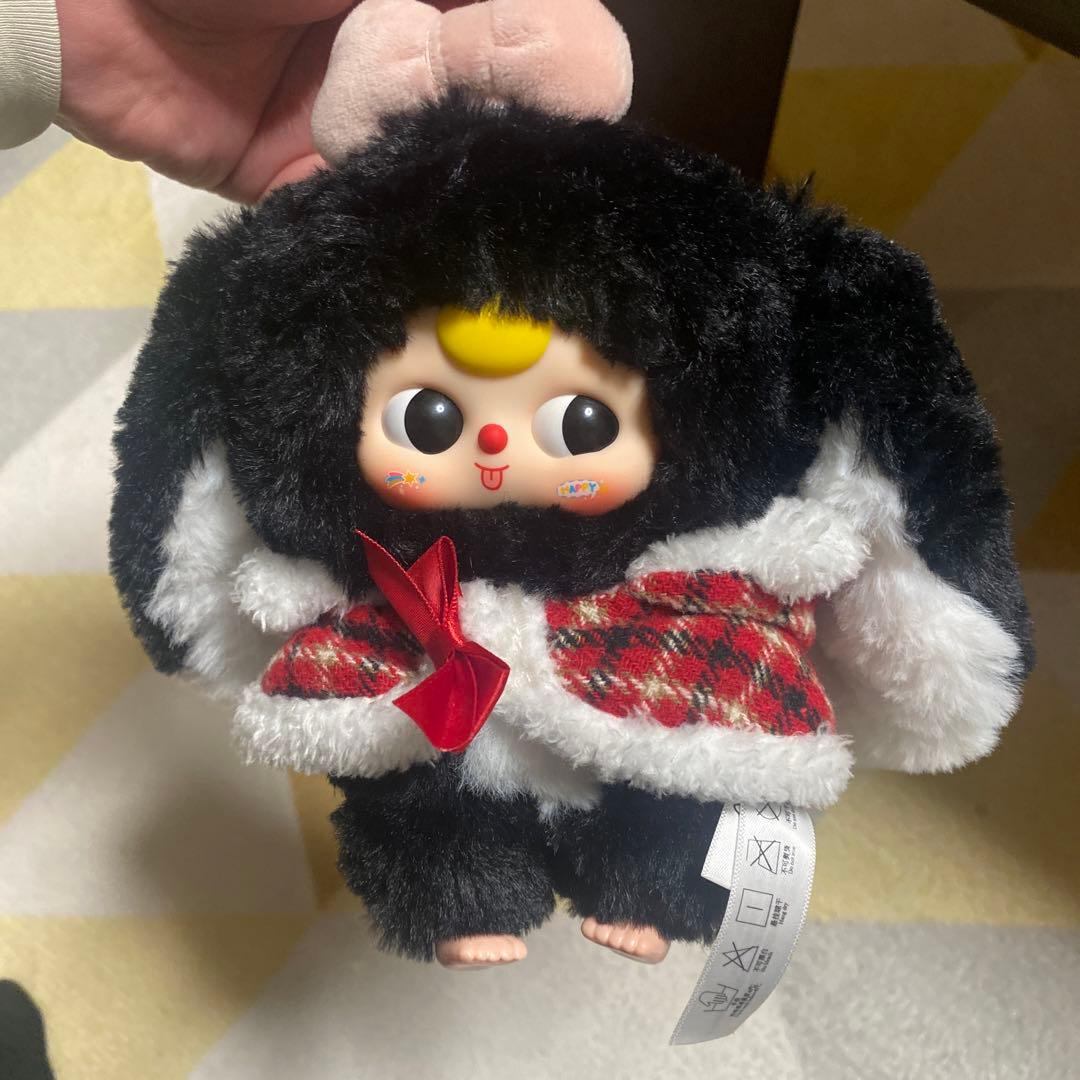 ウサギ耳ぬいぐるみ チェック柄