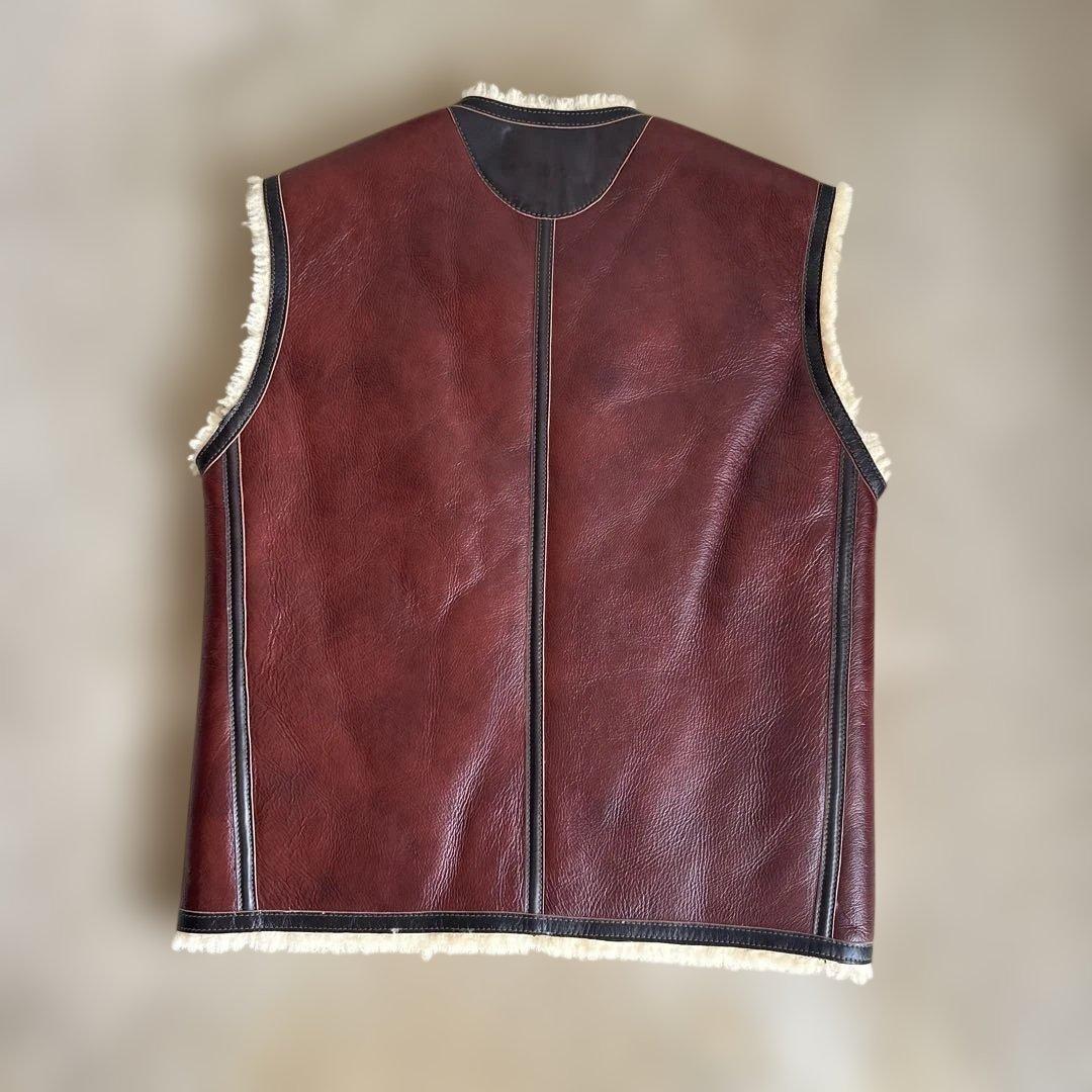 ま*司様 AERO LEATHER バーガンディレザーベスト