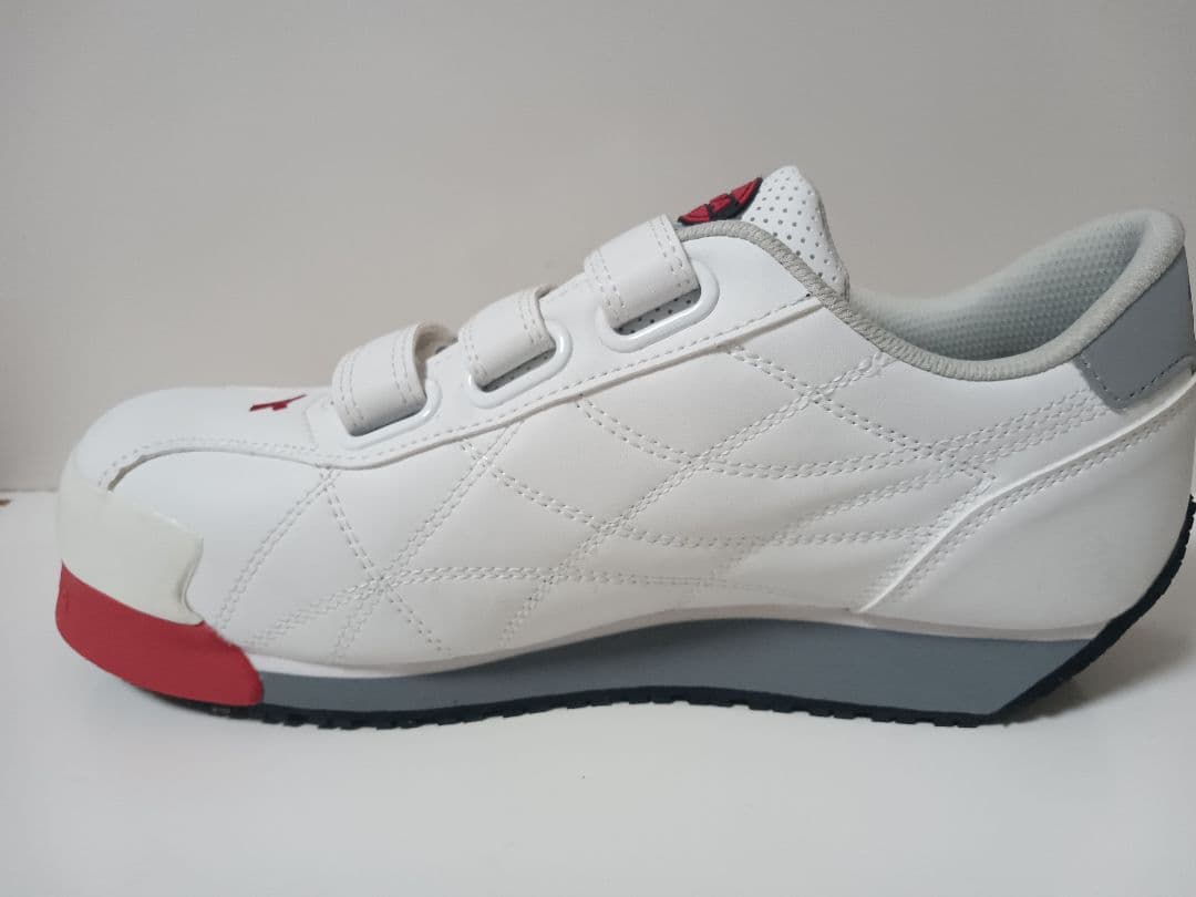 DIADORA 安全靴 ホワイト/レッド マジックテープ