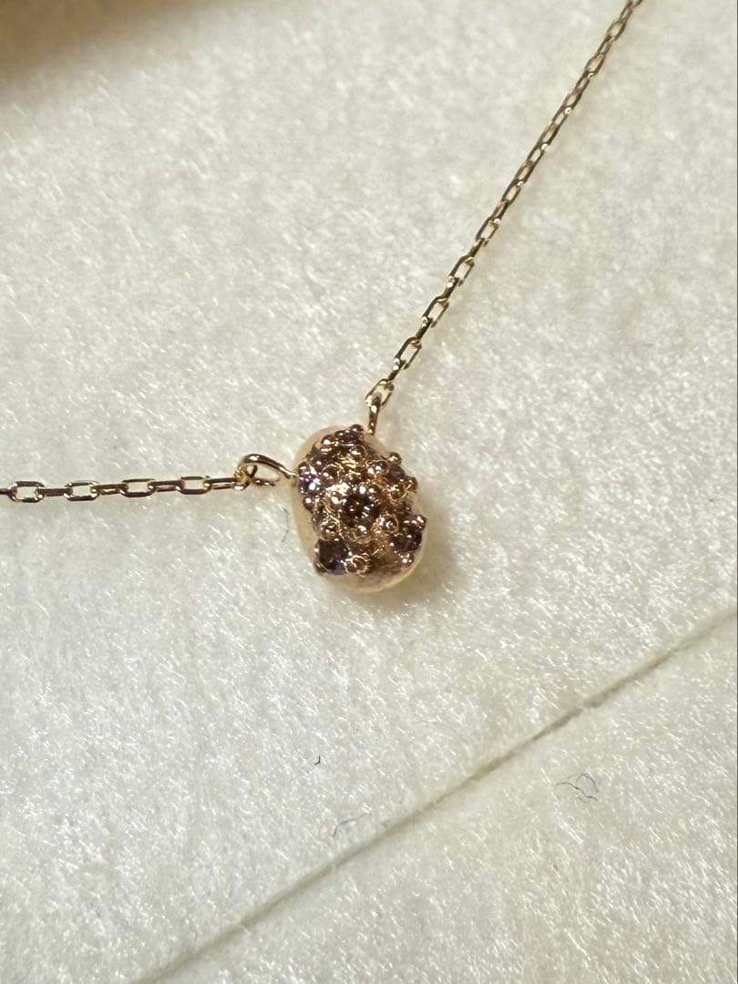 ◆SIENA ROSE◆ 10金ネックレス　ブラウンダイヤ