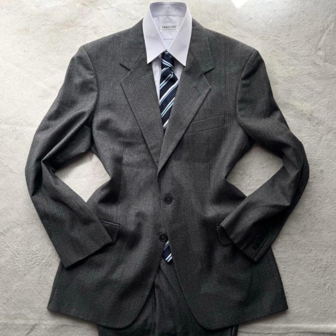 極美品 クリスチャンディオール スーツ モヘヤ混 XL CDシャドーロゴ グレー