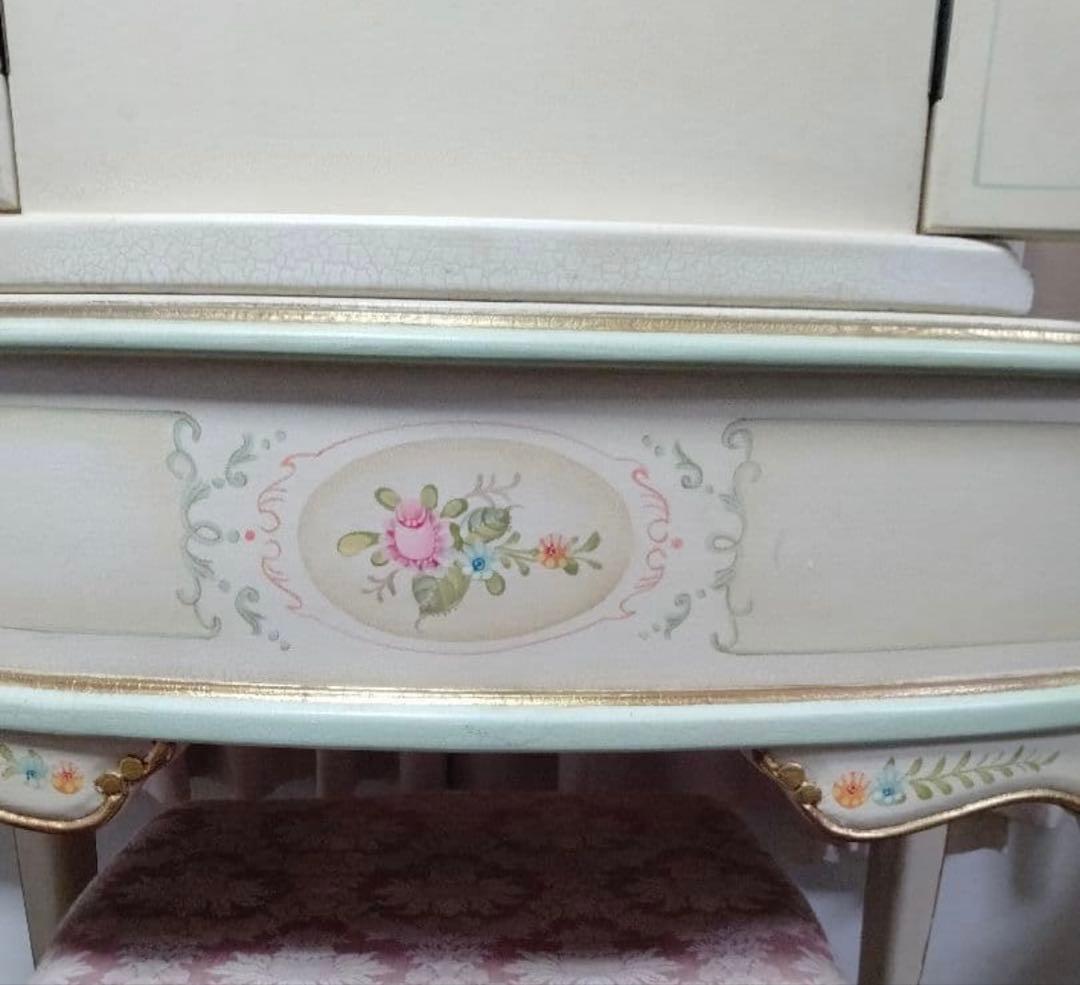 ロココ調　アンティーク　猫足　ドレッサー　三面ミラー