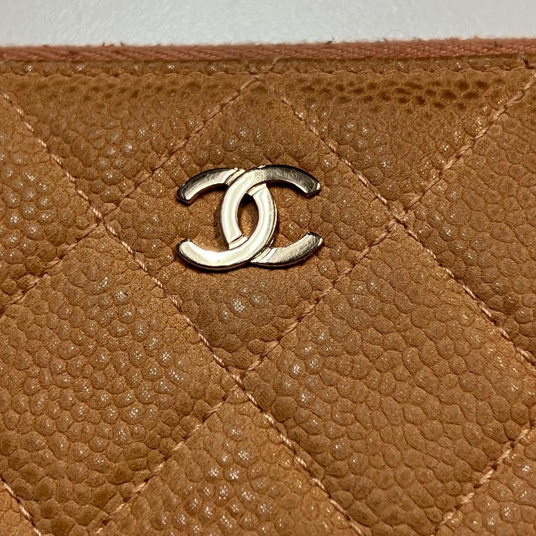 ♡*り様 CHANEL マトラッセ ココマーク キャビアスキン ラウンドファスナ