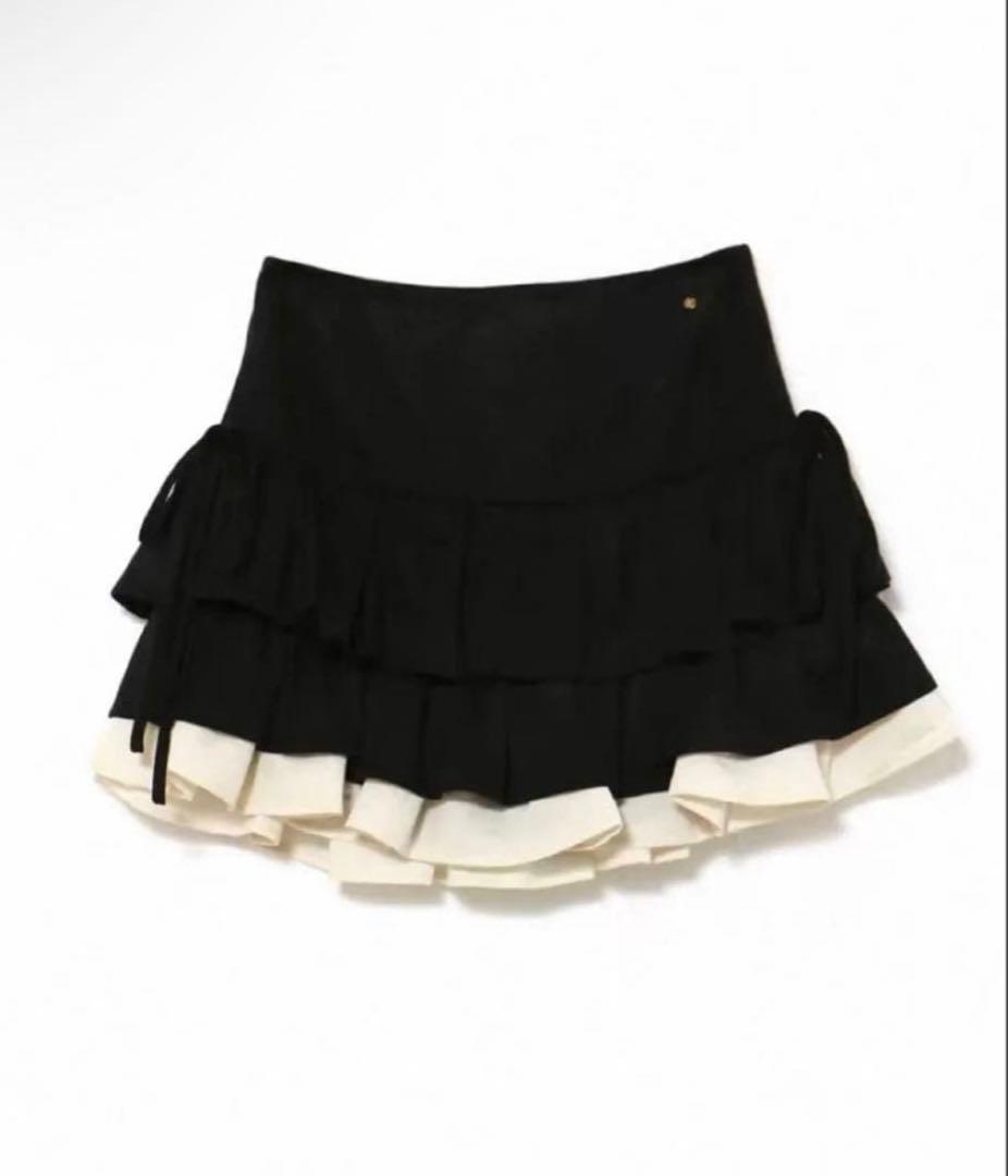 スカート andmary Mel gather skirt black