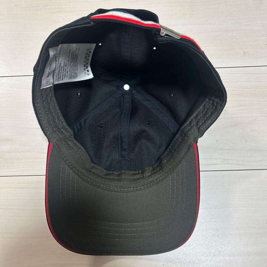 MONCLER コットン ベースボールキャップ ブラック
