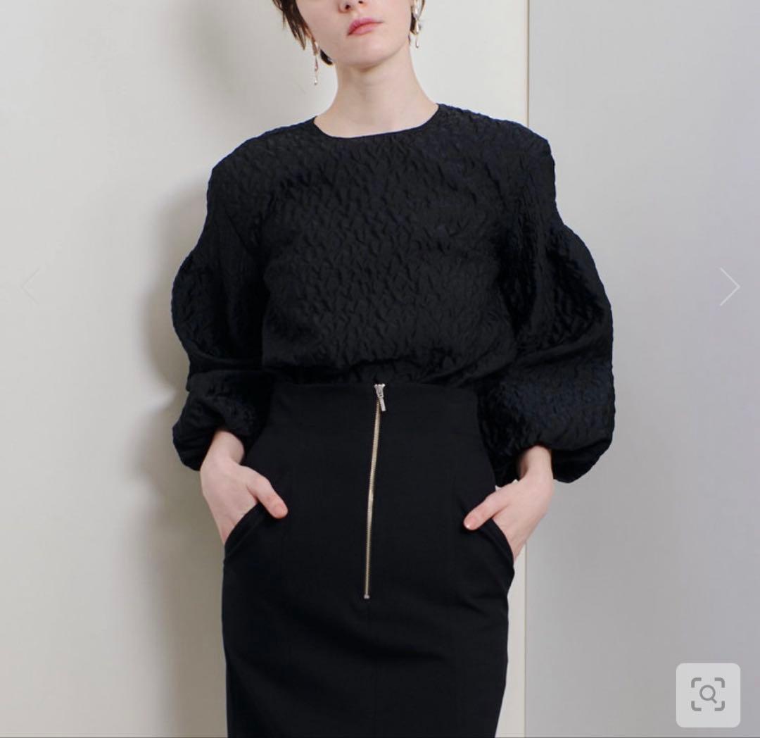 i.s.mmy　アルアバイル　フクレジャガードブラウス　ジャガード