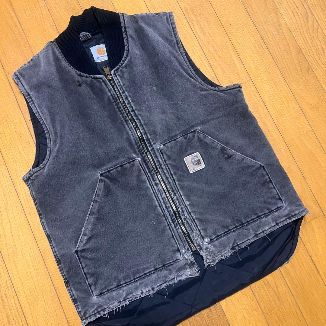 90’s usa 製Carhartt ベスト腰ゴム　雰囲気抜群