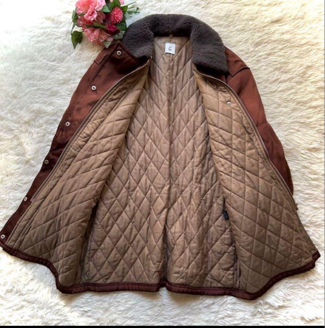 6（ロク）アローズ　2way ボアカラージップコート　ムートン襟