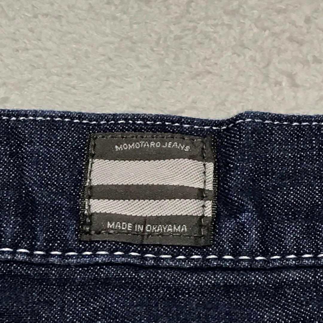 美品　桃太郎ジーンズ　ダイヤキルト　ハーフショートペインタージーンズ　デニム