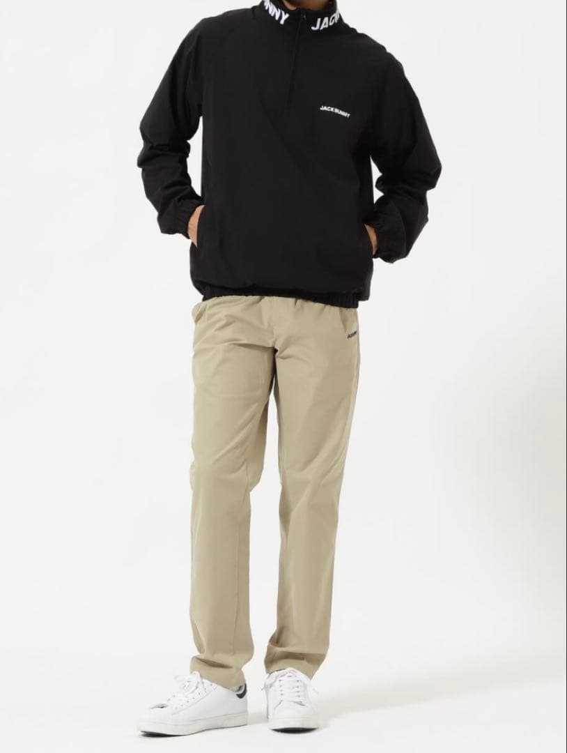 新品 パーリーゲイツ ジャックバニー ポリエステルツイルパンツ(5)L/ベージュ