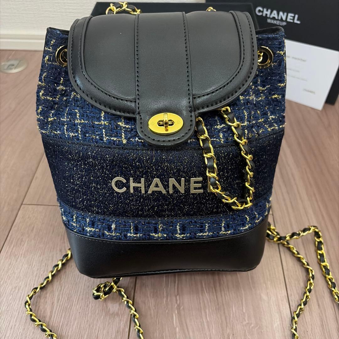 非売品 CHANEL ノベルティ ブラック ツイード バッグ リュック