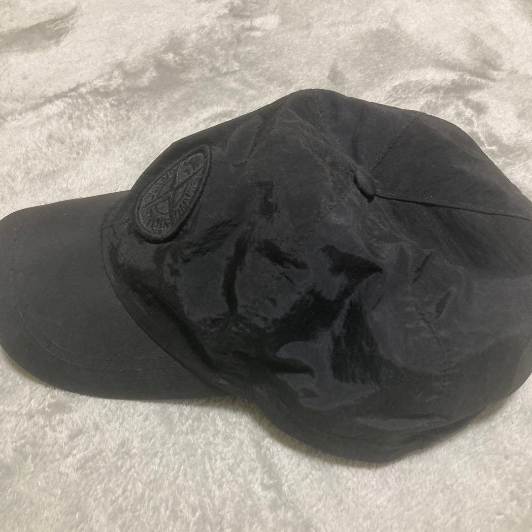 正規　ストーンアイランド ナイロンメタル　キャップ　ブラック