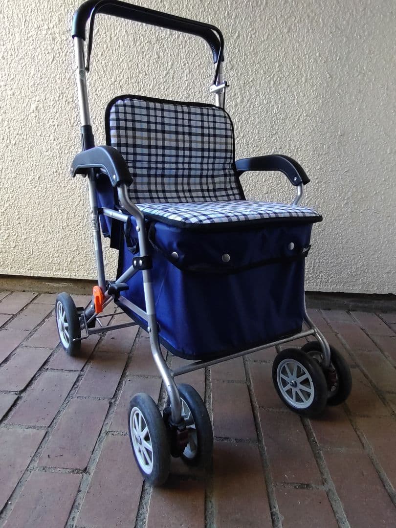 幸和製作所TacaoF　折りたたみ式シルバーカー ネイビー チェック柄