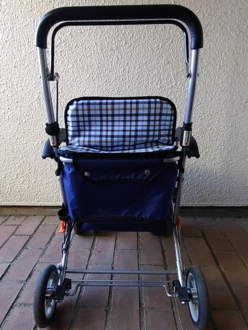 幸和製作所TacaoF　折りたたみ式シルバーカー ネイビー チェック柄