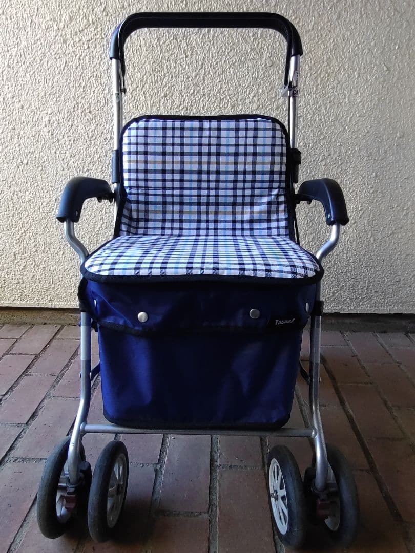 幸和製作所TacaoF　折りたたみ式シルバーカー ネイビー チェック柄