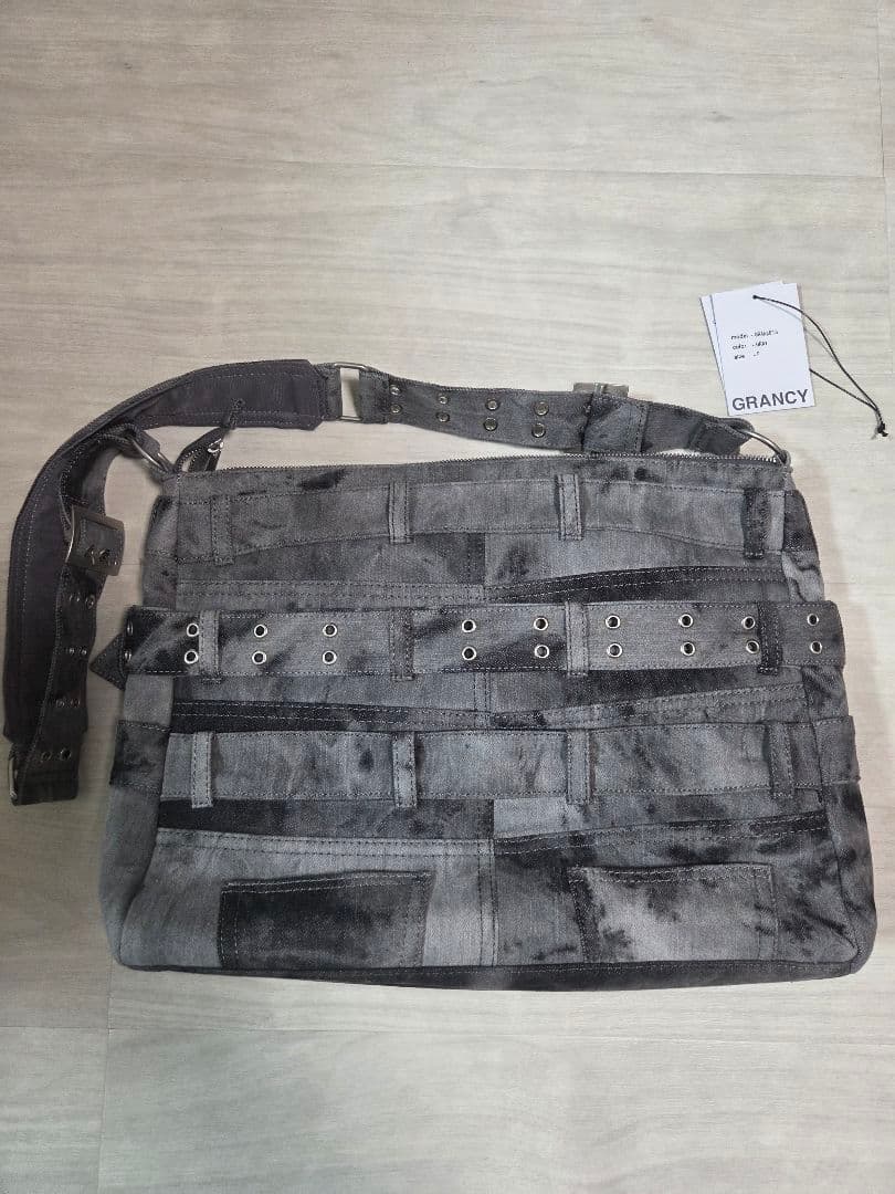 【GRANCY】クレイジーレイヤードデニムパンツデザインショルダーバッグ