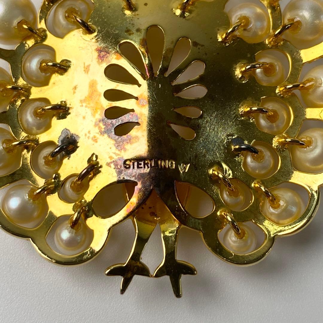 ミキモト MIKIMOTO スターリングシルバー ブローチ パール