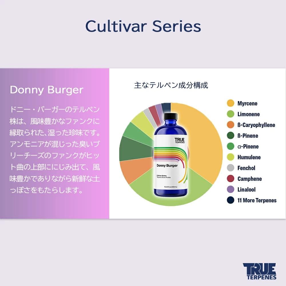 TRUE テルペン 510 CBD CBN CBG 10ml ドニーバーガー