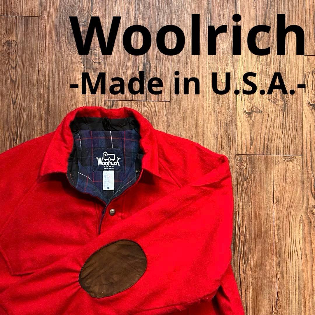 【Woolrich ウールリッチ】ハンティングジャケット　ウール エルボーパッチ