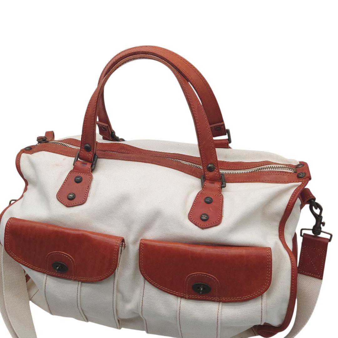 CAMPOMAGGI　カンポマッジ　キャンバス　レザーショルダー　バッグ　大容量