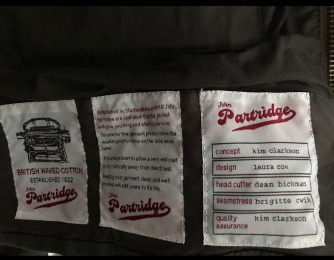 john partridge オイルドジャケット 英国製