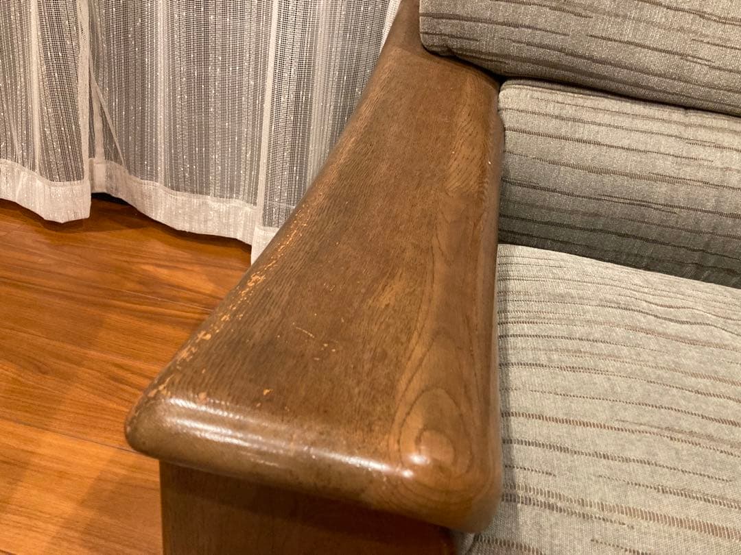 送料込み！カリモク家具 1Pソファ！北欧/和モダン/ビンテージ家具/カフェ