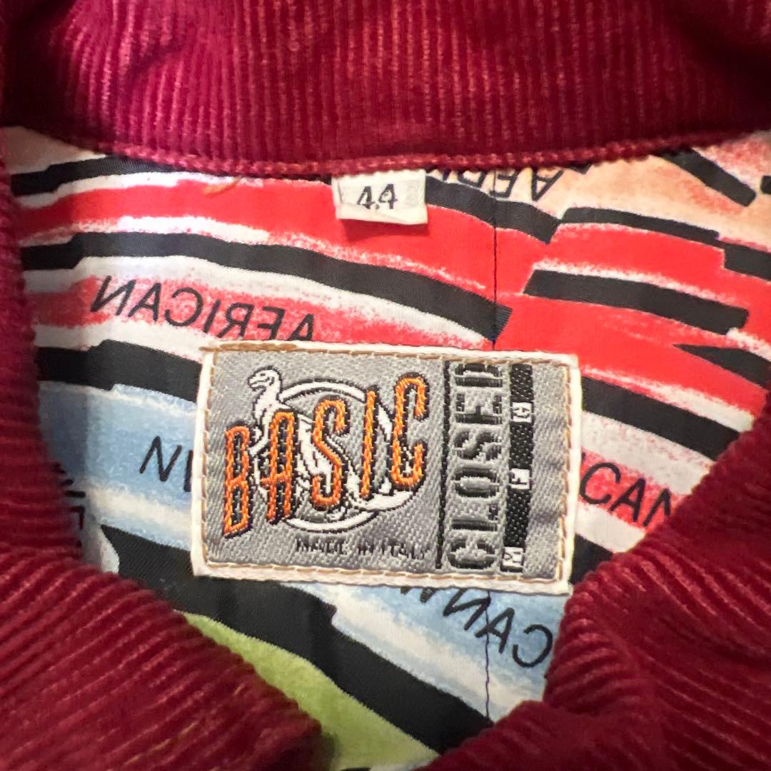 80s イタリア製 CLOSED デニムジャケット BASIC 赤襟