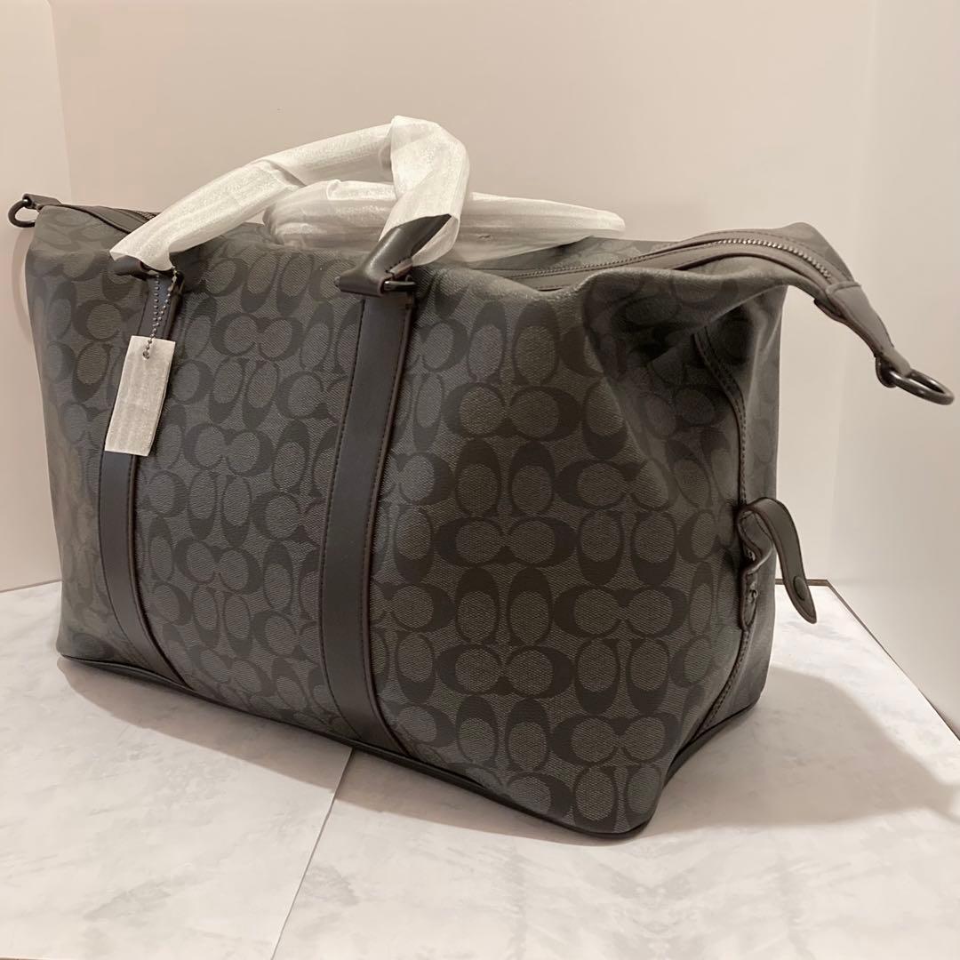 【新品未使用】大容量 COACH 2wayボストンバッグ ブラック F23207