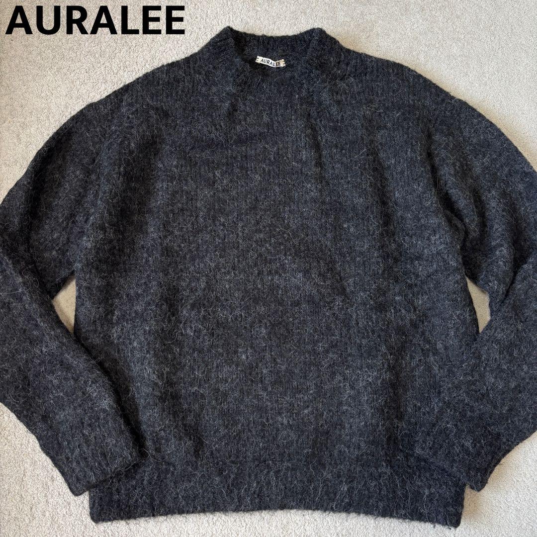 美品 AURALEE アルパカ ウール ニット サイズ4 セーター チャコール